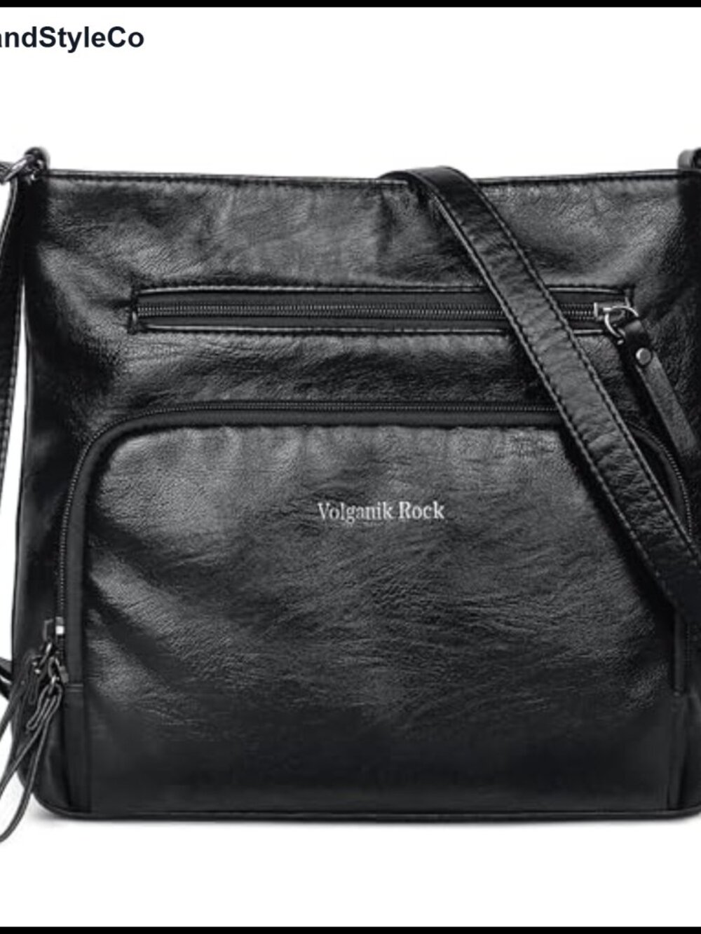 Soft Vegan Leather Crossbody Bag Medium Lightweight Satchel Handbag Travel